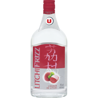 Liqueur Frizz saveur litchi, 15°, bouteille de 70cl