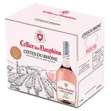 Vin rosé AOP Côtes du Rhône CELLIER DES DAUPHINS prestige, bouteillede 75cl