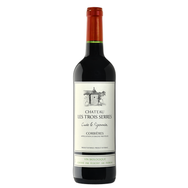 Vin Rouge Corbières AOP rouge Château les 3 Serres Cuvée le Pigeonnierbio 75cl