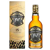 Scotch blended Whisky 15 ans d'âge CHIVAS XV, 40°, 70cl, sous étui or