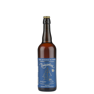 Bière artisanale ambrée Brigantine, 6°, bouteille de 75cl