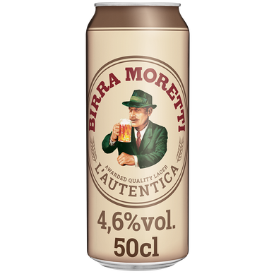 Bière blonde MORETTI italienne canette 4.6° 50cl