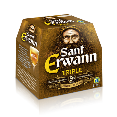 Bière blonde SANT ERWANN triple 9° 6x25cl