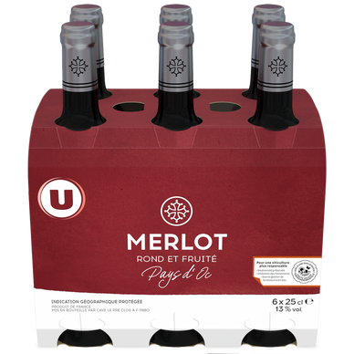 Pays d'OC IGP rouge Merlot 6x25cl