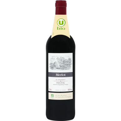 Vin rouge IGP Pays d'Oc Merlot Le Bosquet  75cl