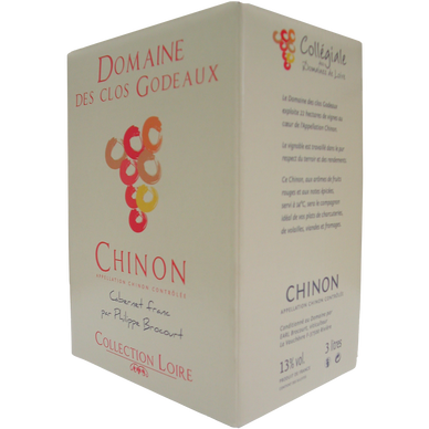 Vin rouge AOP Chinon "Domaine des Clos Godeaux", - Fontaine à vin 3L