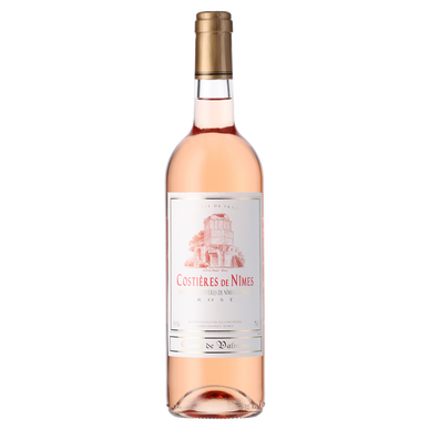 Vin Costières de Nîmes AOP rosé COMTE DE VALMONT, bouteille de 75cl