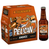 Bière ambrée PELICAN non-filtrée 7.5° 6x25cl