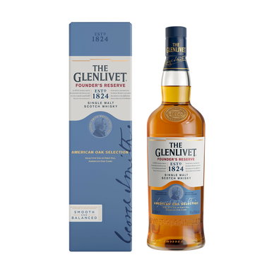 Scotch Whisky single malt The Glenlivet Founder's réserve,40°, bouteille de 70cl + étui