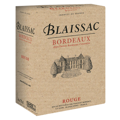 Vin rouge de Bordeaux AOP Blaissac, 75cl