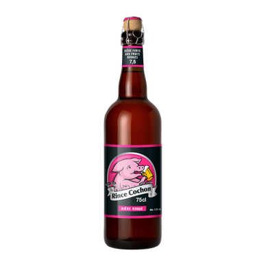 Bière rouge RINCE COCHON, 7°5, bouteille de 75cl