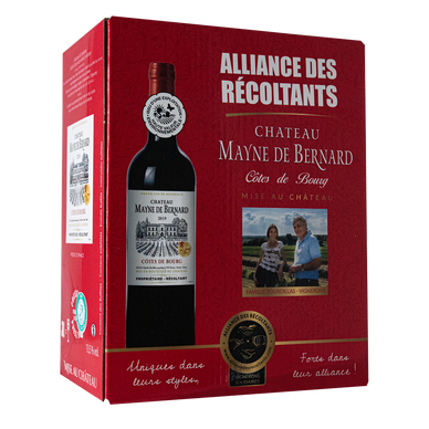 Vin Rouge Côtes de bourg AOP rge Château Mayne Bernard - La fontaine àvin de 3l