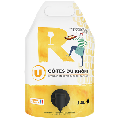Vin blanc Côtes du Rhône AOP  1,5l