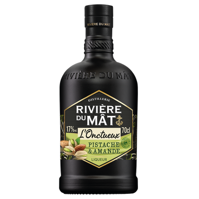 Liqueur à base de crème et de rhum, l'Onctueux pistache amande RIVIÈREDU MÂT, 17°, 70cl