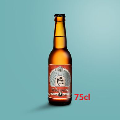 Biere La Moustache, BRASSERIE DU BOUFFAY, bouteille 75cl