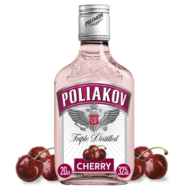 Boisson à base de vodka aromatisée cerise, POLIAKOV cherry, 32°, 20 cls/blister