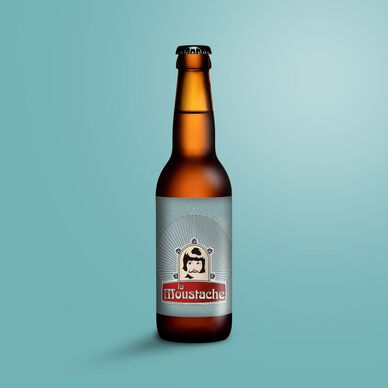 Biere La Moustache, BRASSERIE DU BOUFFAY, bouteille 33cl