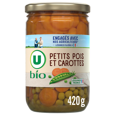 Petits pois et carottes à l'étuvée - Bocal 420g