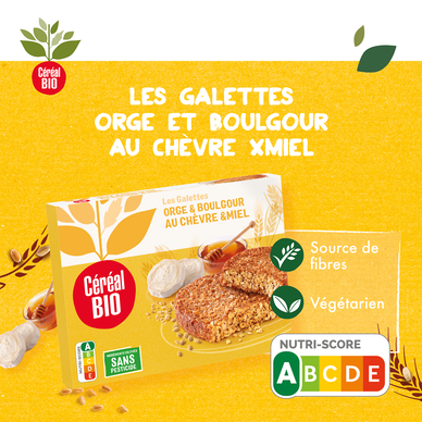 Galettes orge & boulghour au chèvre & miel CEREAL BIO 200g