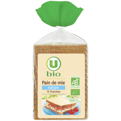 Pain de mie spécial sandwich nature grandes tranches  500g