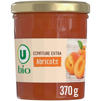 Confiture d'abricots U BIO pot 370g