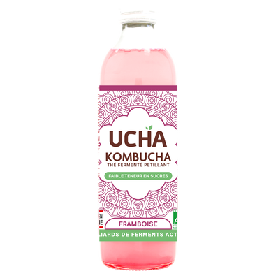 Thé fermenté pétillant framboise vivify KOMBUCHA, bouteille 35cl