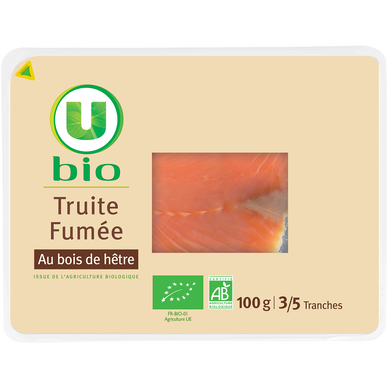 Truite fumée au bois de hêtre, BIO 100g