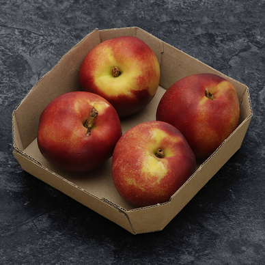 Nectarine jaune - BIO - calibre B - Catégorie 2 - Barquette 4 fruits