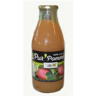 Pur jus de pommes BIO St julien de concelles France la bouteille de 0.75cl