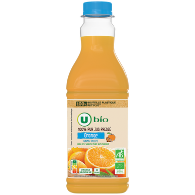 Pur jus réfrigéré orange sans pulpe 90cl