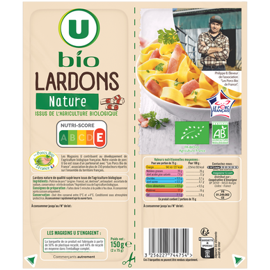 Lardons nature - 2x75g
