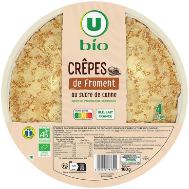 Crêpes de froment au sucre de canne x4 160g