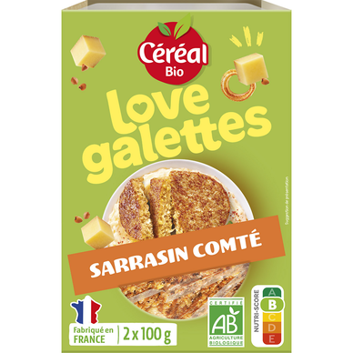 Galette Sarrasin Comté CEREAL BIO  -  x2, 200g