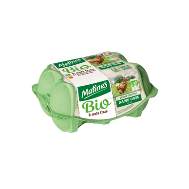Oeufs Bio Plein Air MATINES - Boîte de 6