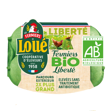 Oeufs Bio Plein air LOUE - x6