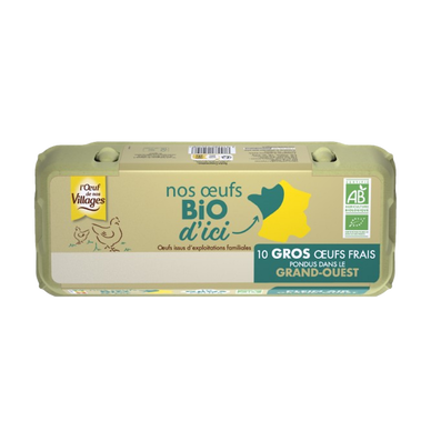 Oeufs calibre gros - NOS OEUFS BIO D'ICI x10