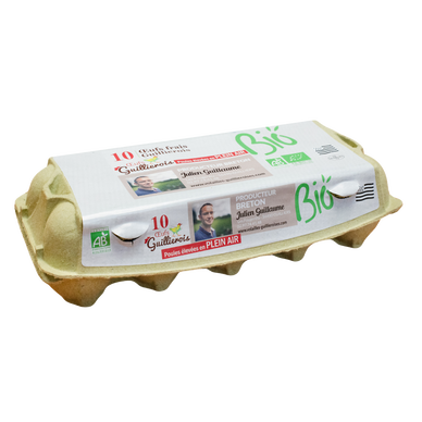 Oeufs Bio Plein air GUILLIEROIS - Boîte de 10