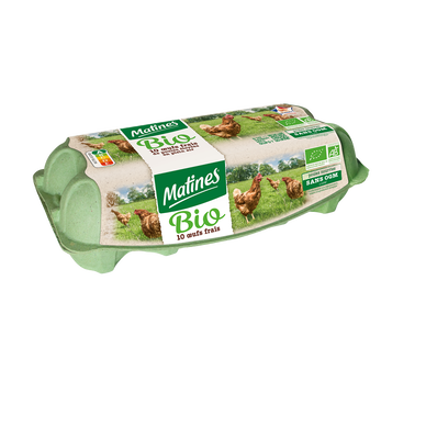 Oeufs Bio Plein Air MATINES - Boîte de 10