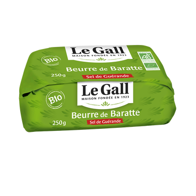 Beurre de Baratte BIO au sel de Guérande LE GALL 250g