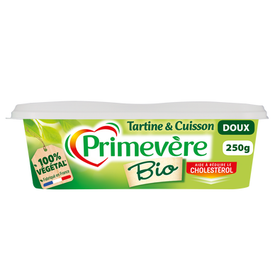 Matière grasse BIO tartines et cuisine PRIMEVERE, 55% de MG, 250g