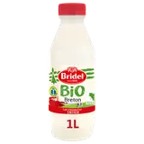 Lait bio pasteurisé entier BRIDEL, bouteille de 1l
