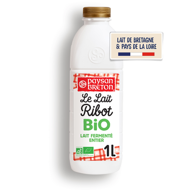 Lait ribot entier bio PAYSAN BRETON, 1l