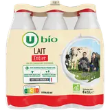 Lait UHT biologique entier Bouteille 6x1L