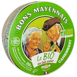 Camembert bio lait pasteurisé BONS MAYENNAIS, 28%mg, 250g