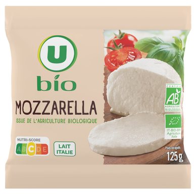 Mozzarella au lait pasteurisé  19% de MG, 125g