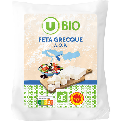 Féta grecque AOP au lait pasteurisé de brebis et chèvre ,  25% MG-150g