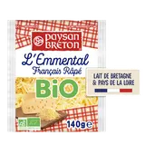 Emmental bio rapé au lait pasteurisé, PAYSAN BRETON, 29%MG, 140g