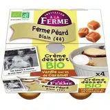 Crème dessert vanille s/lit caram.fermier bio F.PEARD 4x100g