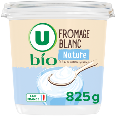 Fromage blanc nature lait de vache 3,6%mg - 825g