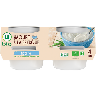 Yaourt à la grecque bio nature 4x125g